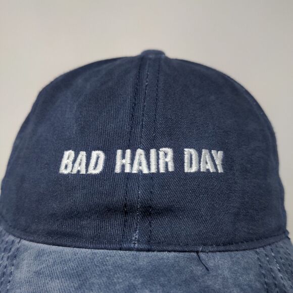 David and Young Men's Slideback Hat Blue OSFM Bad Hair Day Embroidered Logo - Picture 4 of 11